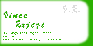 vince rajczi business card